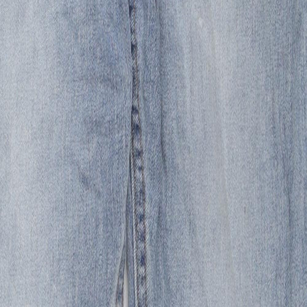Zara Womens Blue Cotton Skinny Jeans Size 12 L28 in Regular Zip