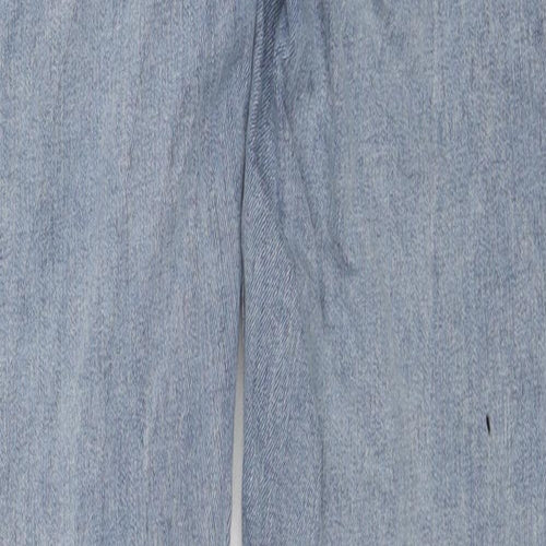 Zara Womens Blue Cotton Skinny Jeans Size 12 L28 in Regular Zip