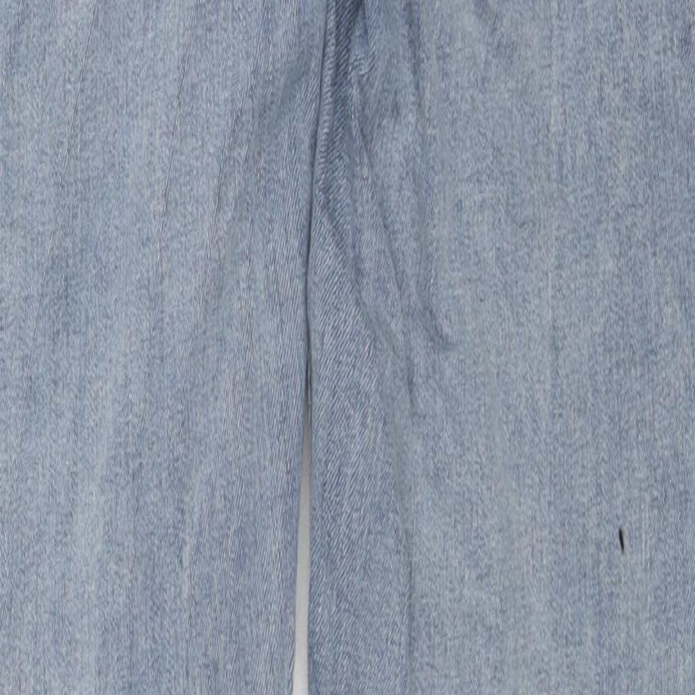Zara Womens Blue Cotton Skinny Jeans Size 12 L28 in Regular Zip