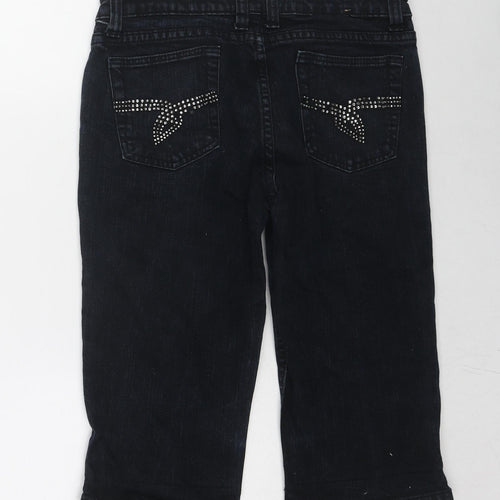 House of Denim Womens Black Cotton Skimmer Shorts Size 18 L15 in Regular Zip