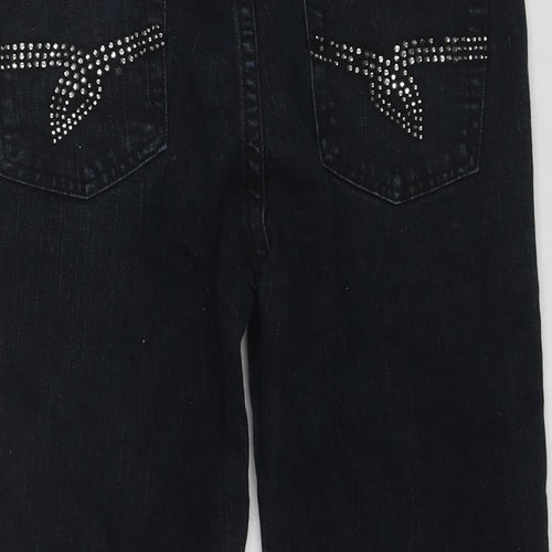 House of Denim Womens Black Cotton Skimmer Shorts Size 18 L15 in Regular Zip