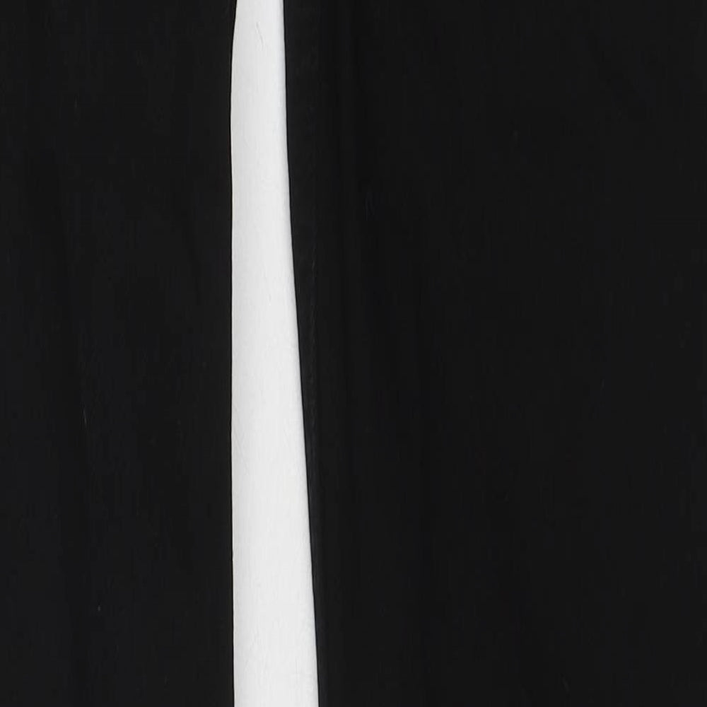 Marks and Spencer Womens Black Cotton Straight Jeans Size 12 L32 in Regular Zip