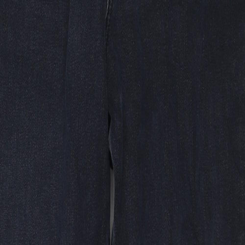 Marks and Spencer Womens Blue Cotton Tapered Jeans Size 10 L26 in Regular Zip