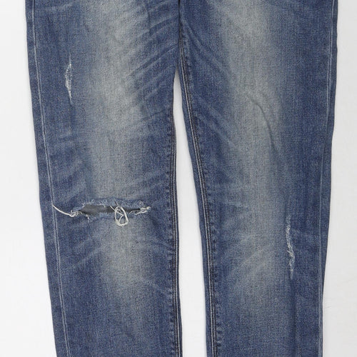 ASOS Mens Blue Cotton Skinny Jeans Size 31 in L31 in Regular Zip