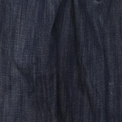 George Mens Blue Cotton Straight Jeans Size 34 in L31 in Regular Zip