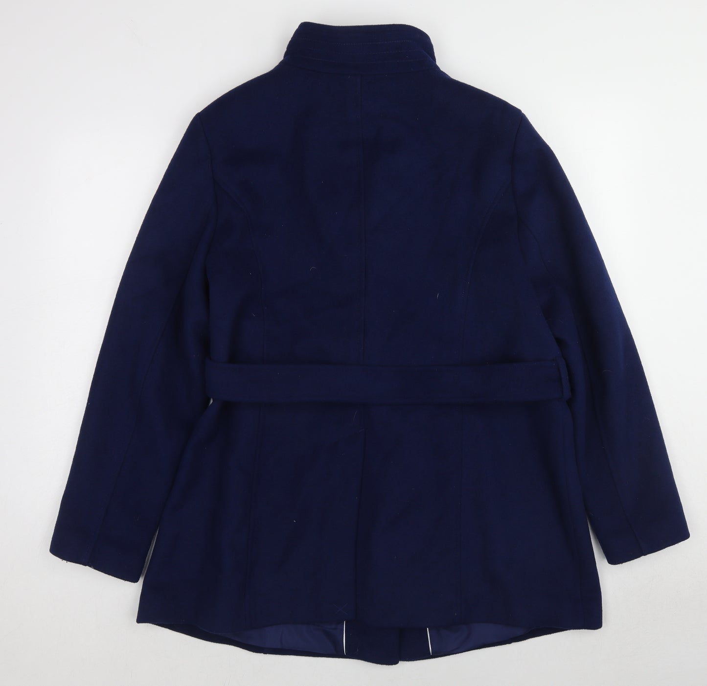 Monsoon Womens Blue Overcoat Coat Size 18 Button