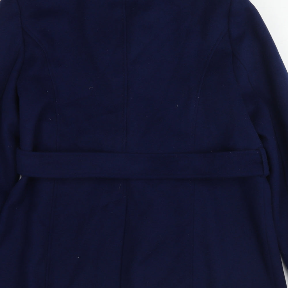 Monsoon Womens Blue Overcoat Coat Size 18 Button