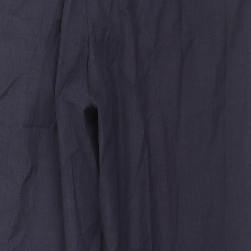 Hackett London Mens Blue Polyester Trousers Size 32 in L28 in Regular Zip