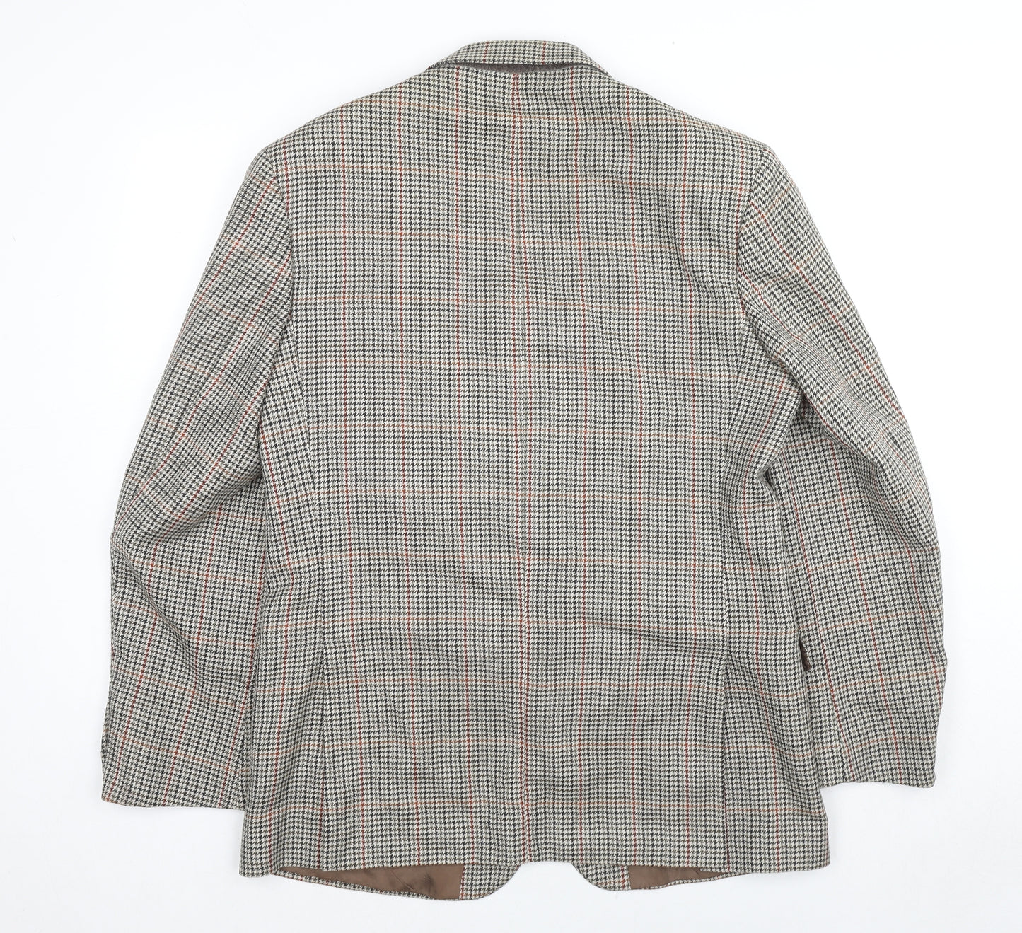 Debenhams Mens Beige Check Wool Jacket Suit Jacket Size 42 Regular