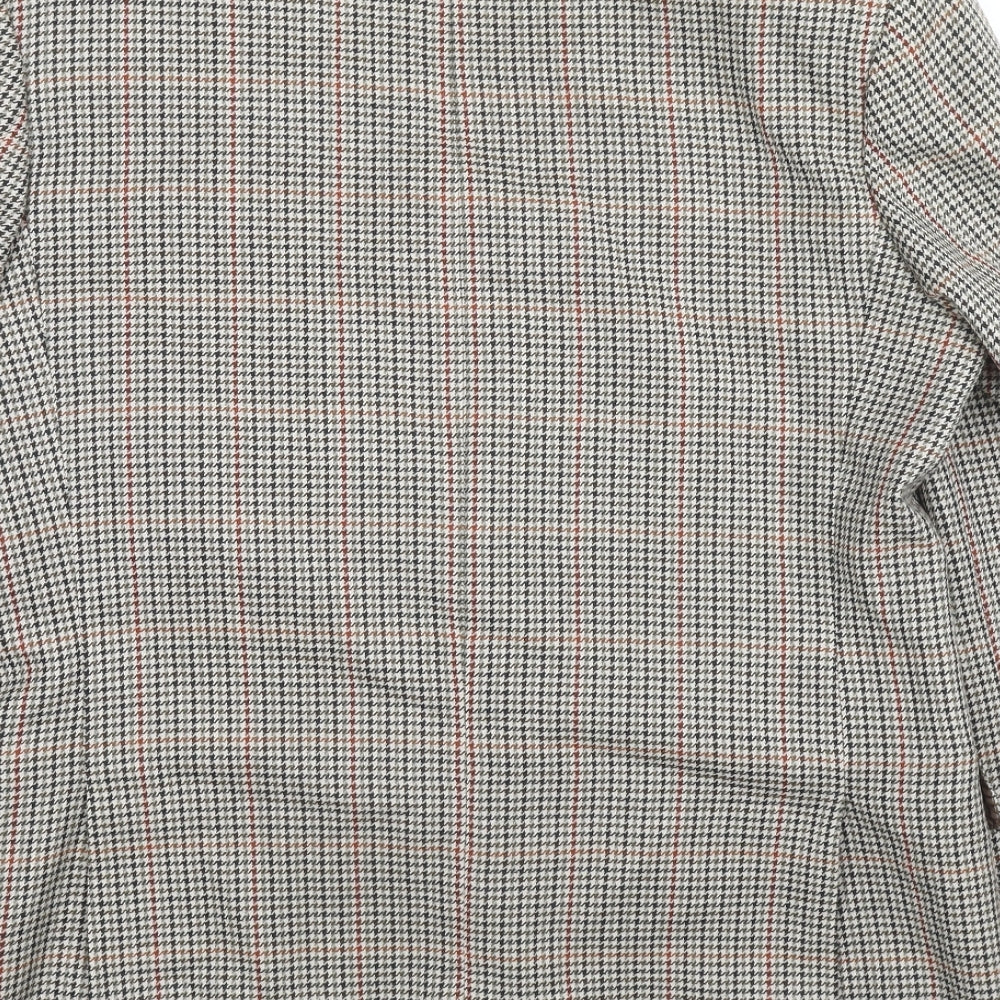 Debenhams Mens Beige Check Wool Jacket Suit Jacket Size 42 Regular