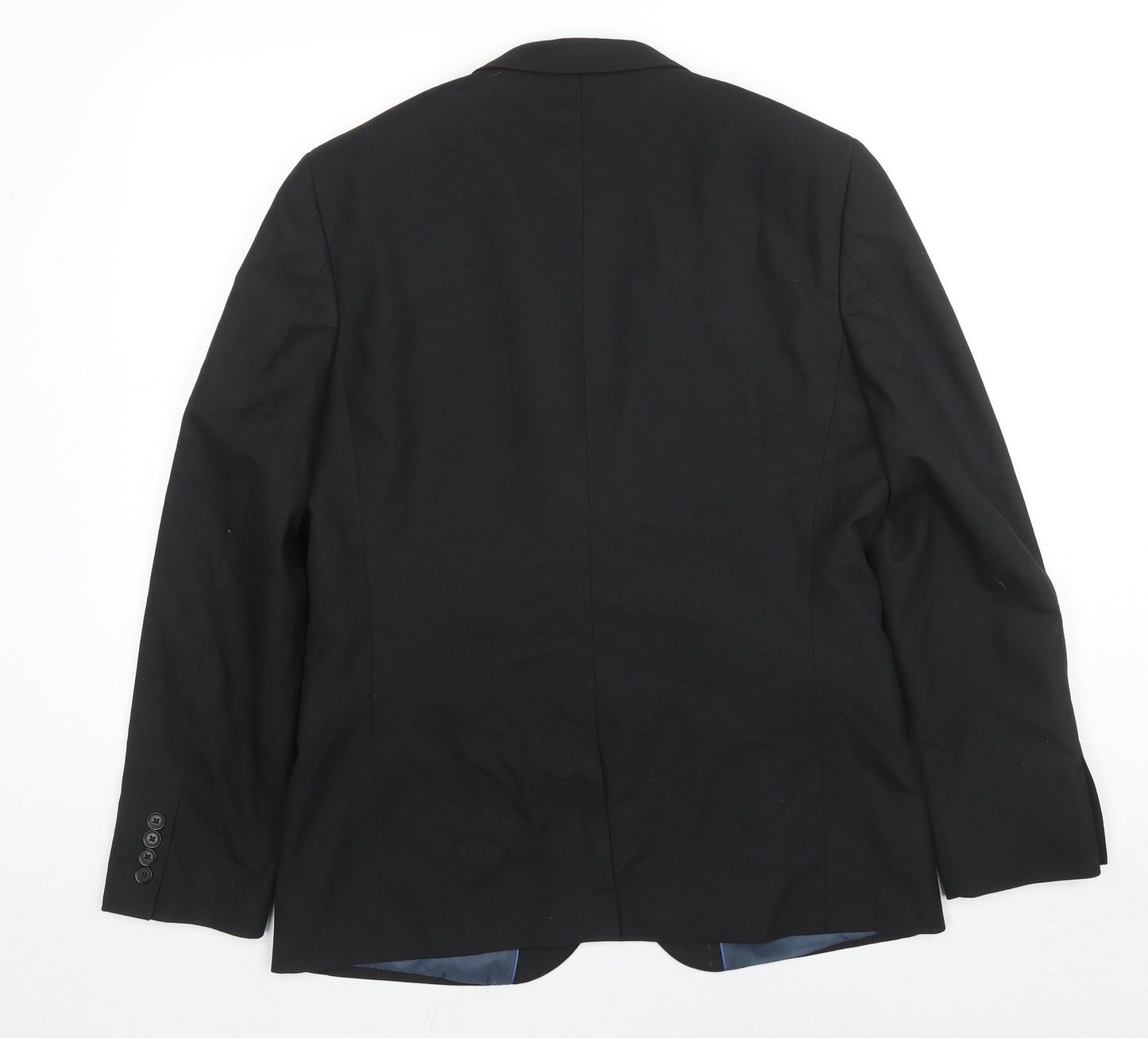River Island Mens Black Polyester Jacket Suit Jacket Size 42 Regular