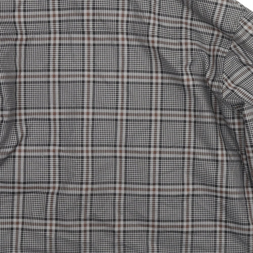 ASOS Womens Grey Plaid Jacket Size L Zip