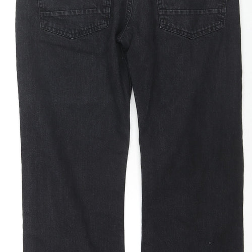 Denim & Co. Mens Black Cotton Straight Jeans Size 32 in L30 in Regular Zip