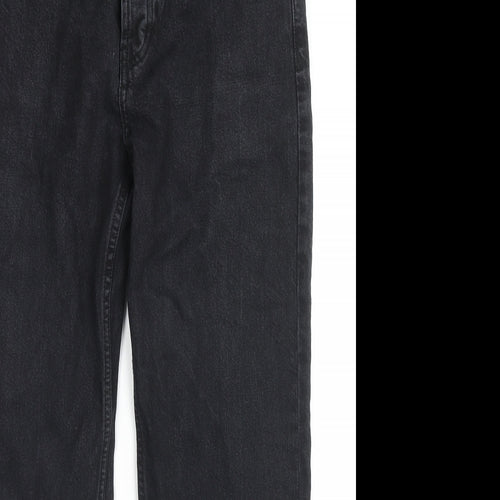 Denim & Co. Mens Black Cotton Straight Jeans Size 32 in L30 in Regular Zip