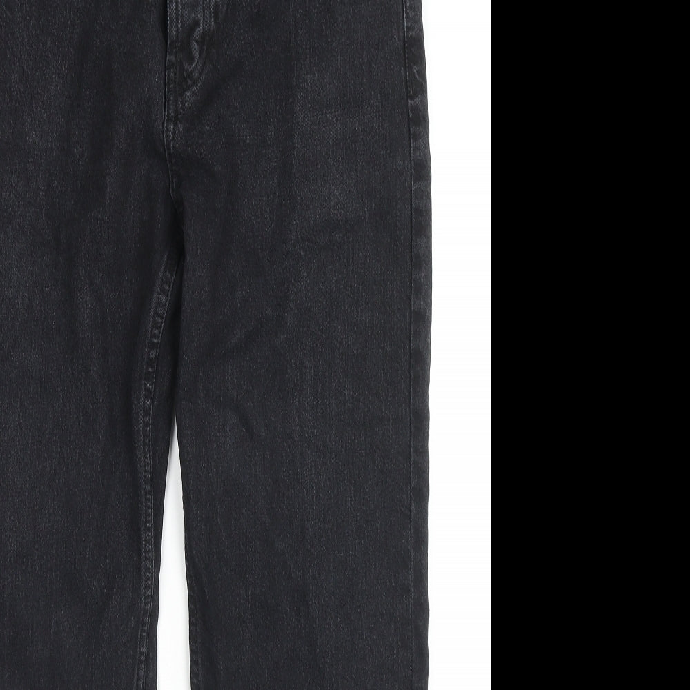 Denim & Co. Mens Black Cotton Straight Jeans Size 32 in L30 in Regular Zip