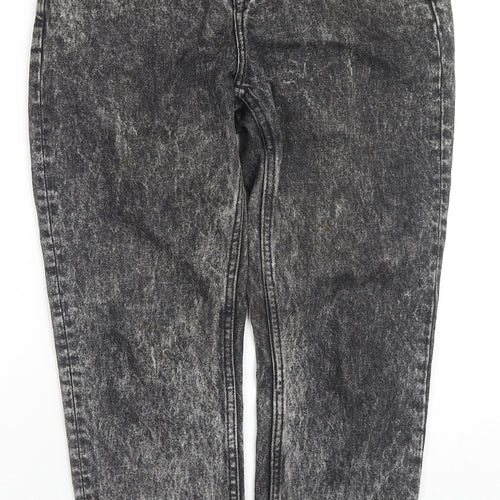 River Island Womens Grey Cotton Tapered Jeans Size 8 L27 in Regular Zip