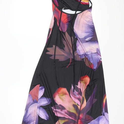 Mew Mews Womens Multicoloured Floral Polyester Maxi Size S Off the Shoulder Tie