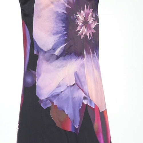 Mew Mews Womens Multicoloured Floral Polyester Maxi Size S Off the Shoulder Tie