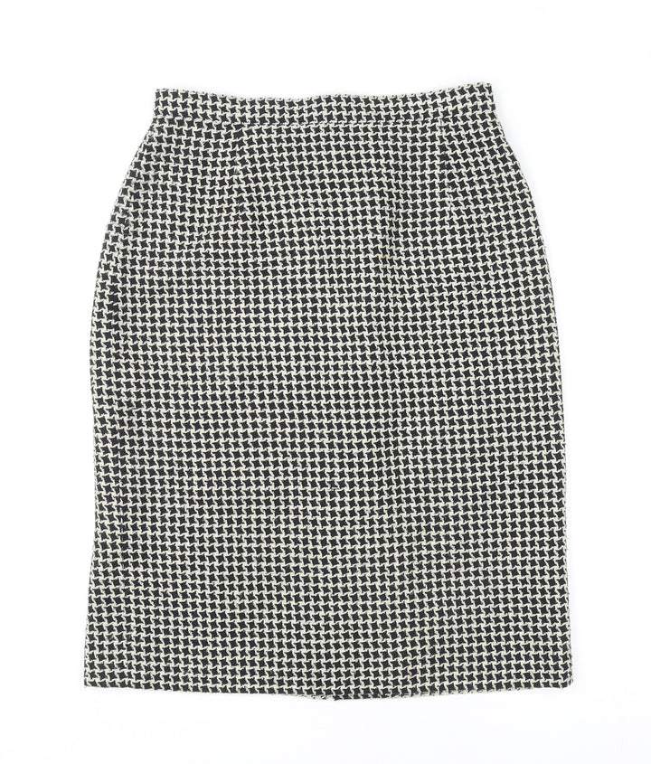 Planet Womens Multicoloured Geometric Acrylic Straight & Pencil Skirt Size 10 Zip