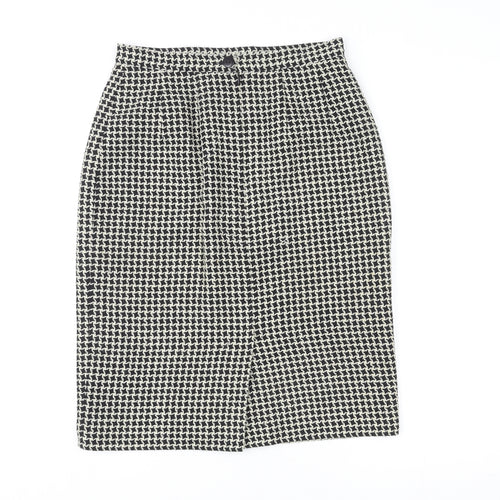 Planet Womens Multicoloured Geometric Acrylic Straight & Pencil Skirt Size 10 Zip
