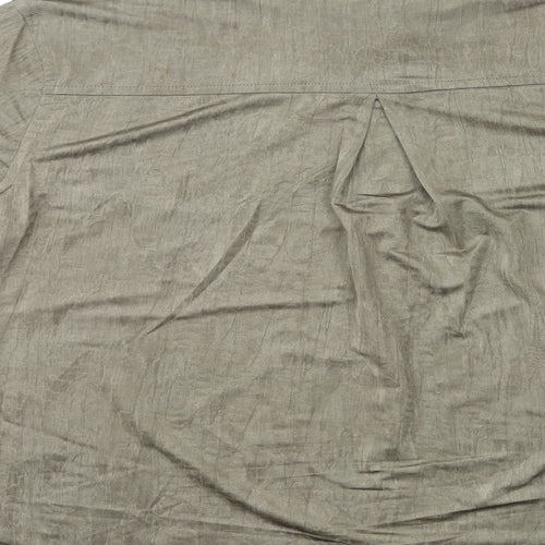 NEXT Womens Brown Polyester Basic Button-Up Size 18 Collared