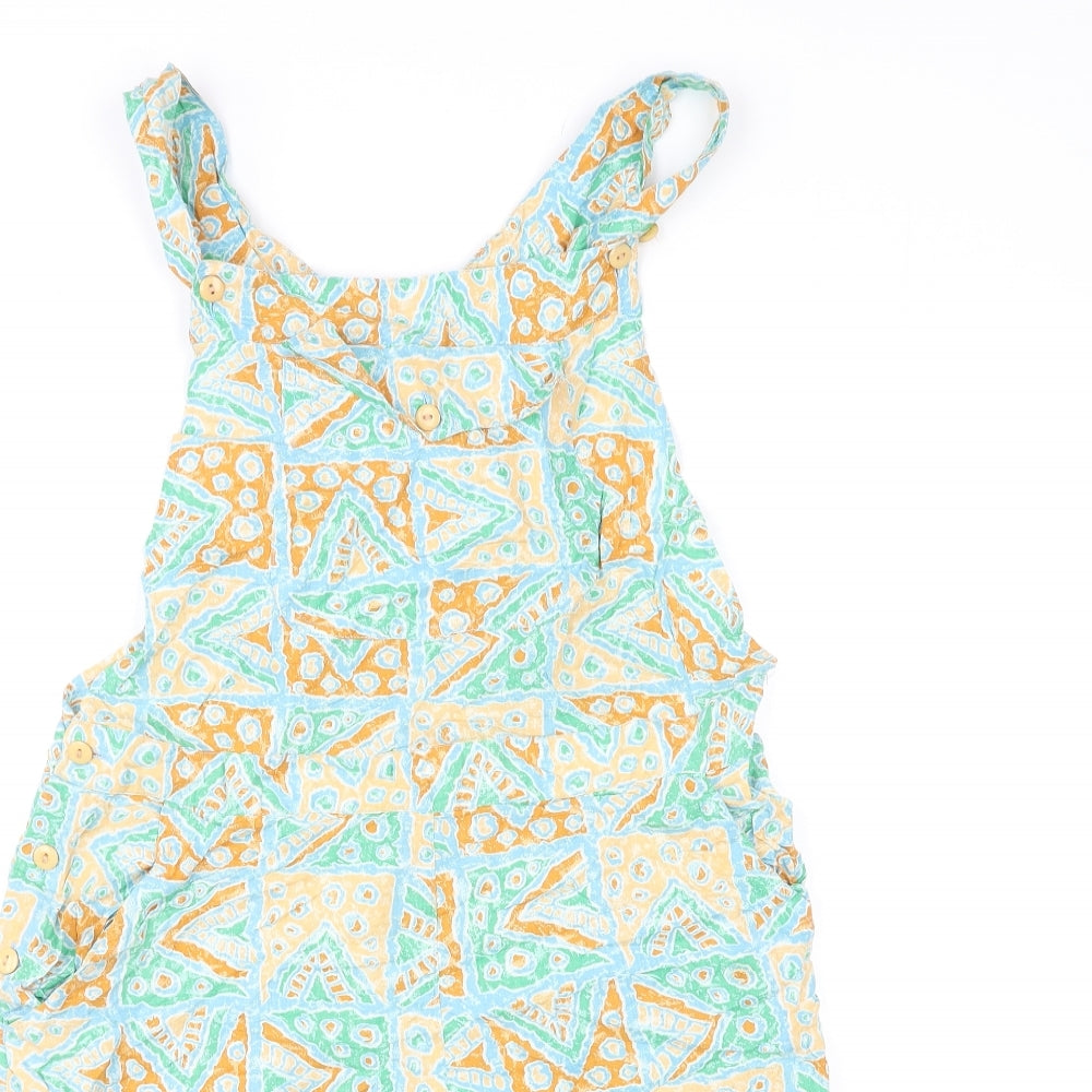 Yessica Womens Multicoloured Geometric Viscose Playsuit One-Piece Size 16 L7 in Button