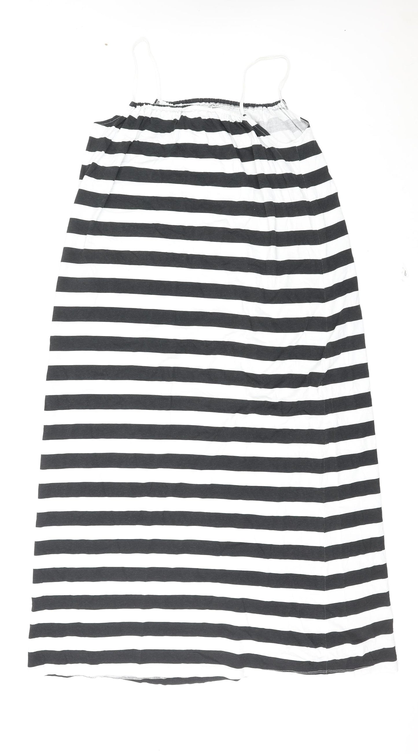 Only Womens Multicoloured Striped Cotton Slip Dress Size 2XL Square Neck Pullover