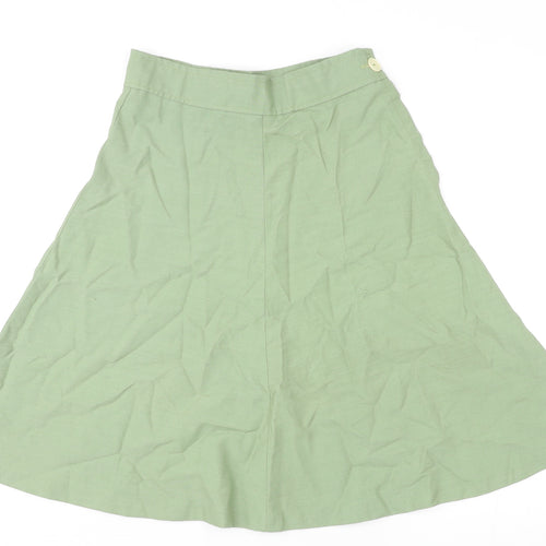 Matthew Royce Womens Green Polyester Skater Skirt Size 16 Zip