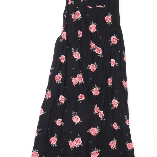 Divided by H&M Womens Multicoloured Floral Viscose Shirt Dress Size 10 Collared Button