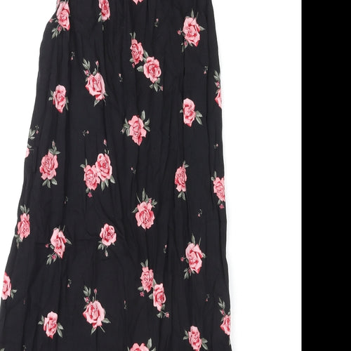 Divided by H&M Womens Multicoloured Floral Viscose Shirt Dress Size 10 Collared Button