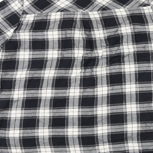 Marks and Spencer Womens Multicoloured Plaid Viscose Basic Button-Up Size 14 Collared