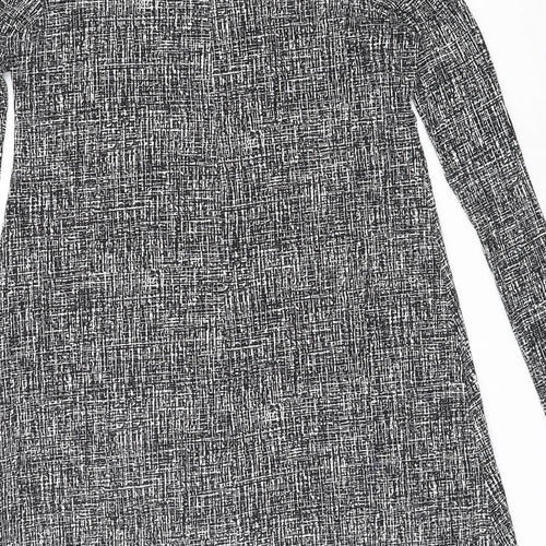 Marks and Spencer Womens Multicoloured Geometric Viscose A-Line Size 12 Boat Neck Pullover