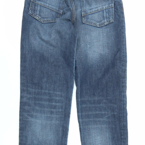 Marks and Spencer Boys Blue Coir Straight Jeans Size 10 Years L24 in Regular Zip