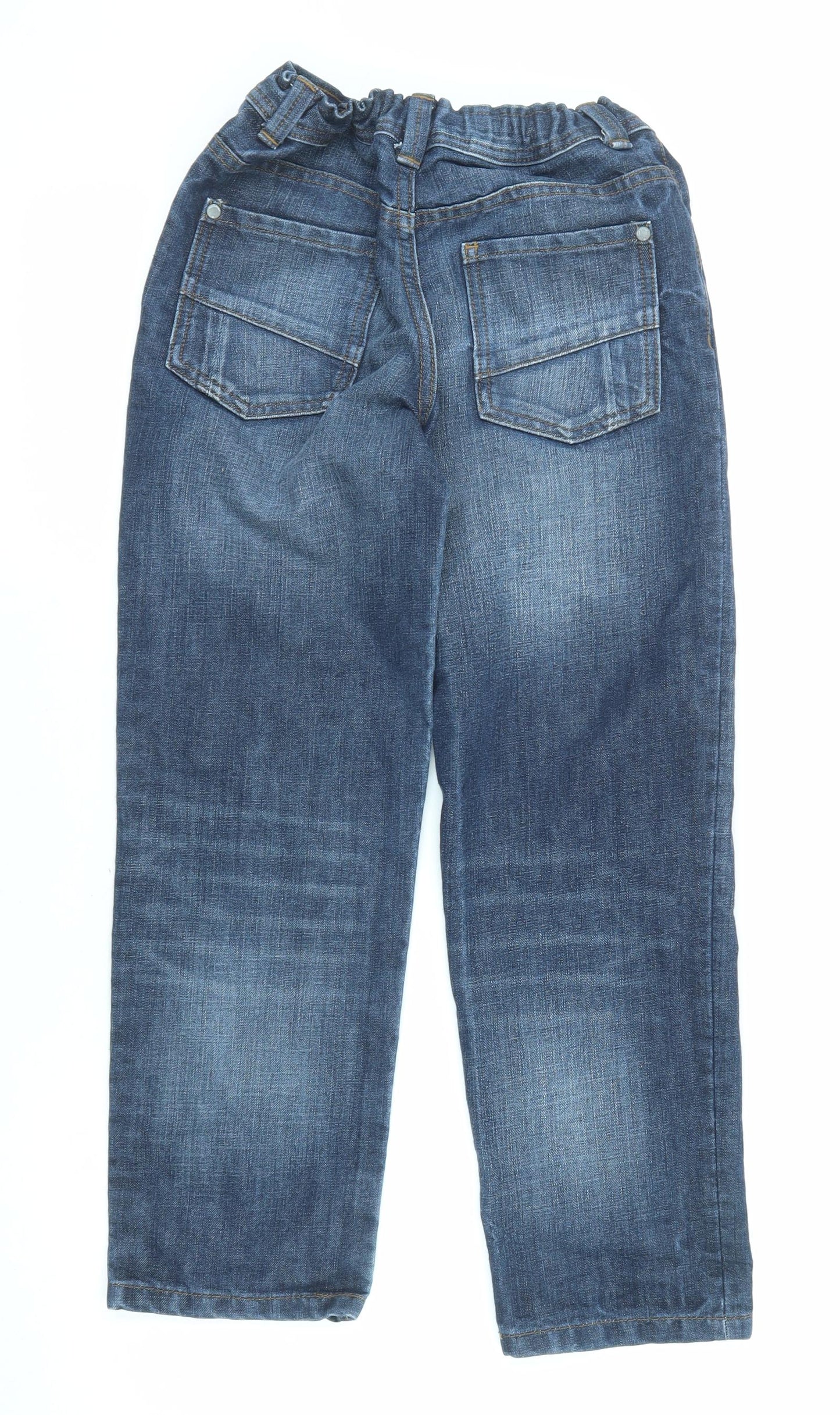 Marks and Spencer Boys Blue Coir Straight Jeans Size 10 Years L24 in Regular Zip