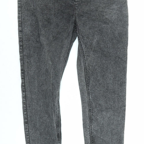 PEP&CO Womens Grey Cotton Skinny Jeans Size 18 L29 in Regular Zip