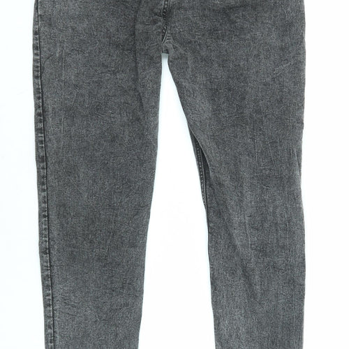 PEP&CO Womens Grey Cotton Skinny Jeans Size 18 L29 in Regular Zip