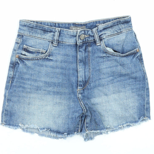 DL1961 Womens Blue Cotton Cut-Off Shorts Size 26 in L3 in Regular Zip
