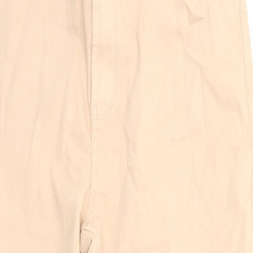 Marks and Spencer Womens Pink Cotton Cropped Jeans Size 16 L22 in Regular Zip