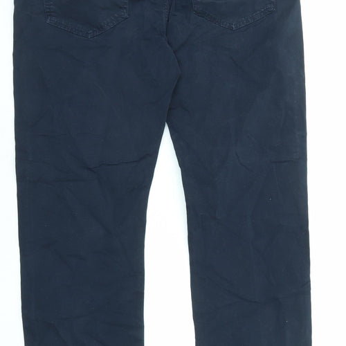 GANT Mens Blue Cotton Straight Jeans Size 40 in L32 in Regular Zip