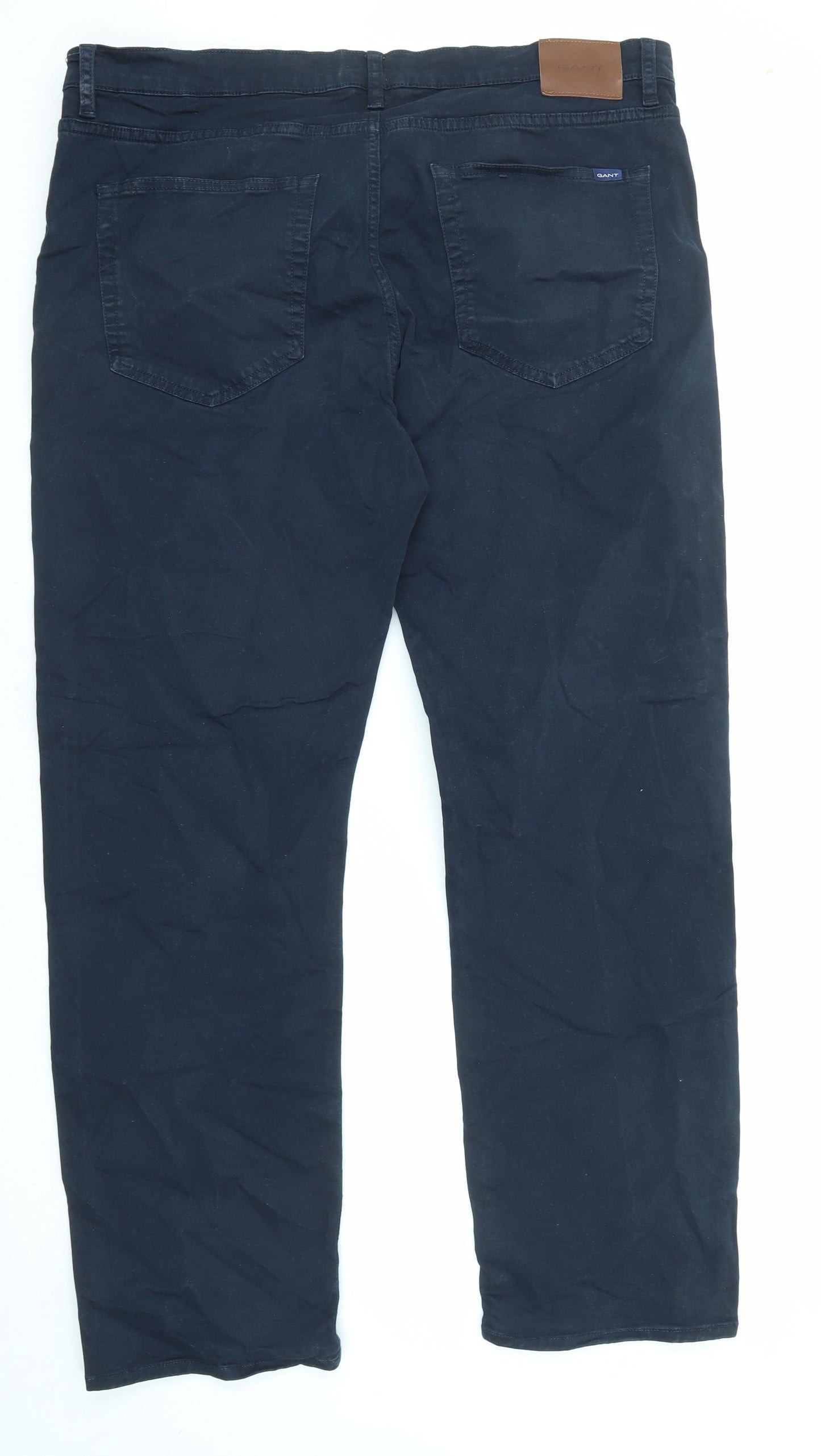 GANT Mens Blue Cotton Straight Jeans Size 40 in L32 in Regular Zip