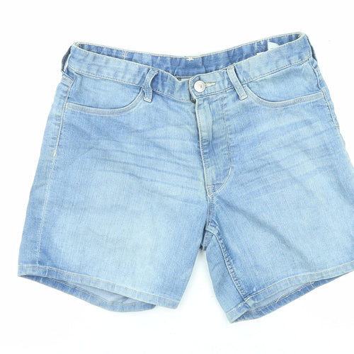 H&M Girls Blue Cotton Bermuda Shorts Size 14 Years L5 in Regular Zip
