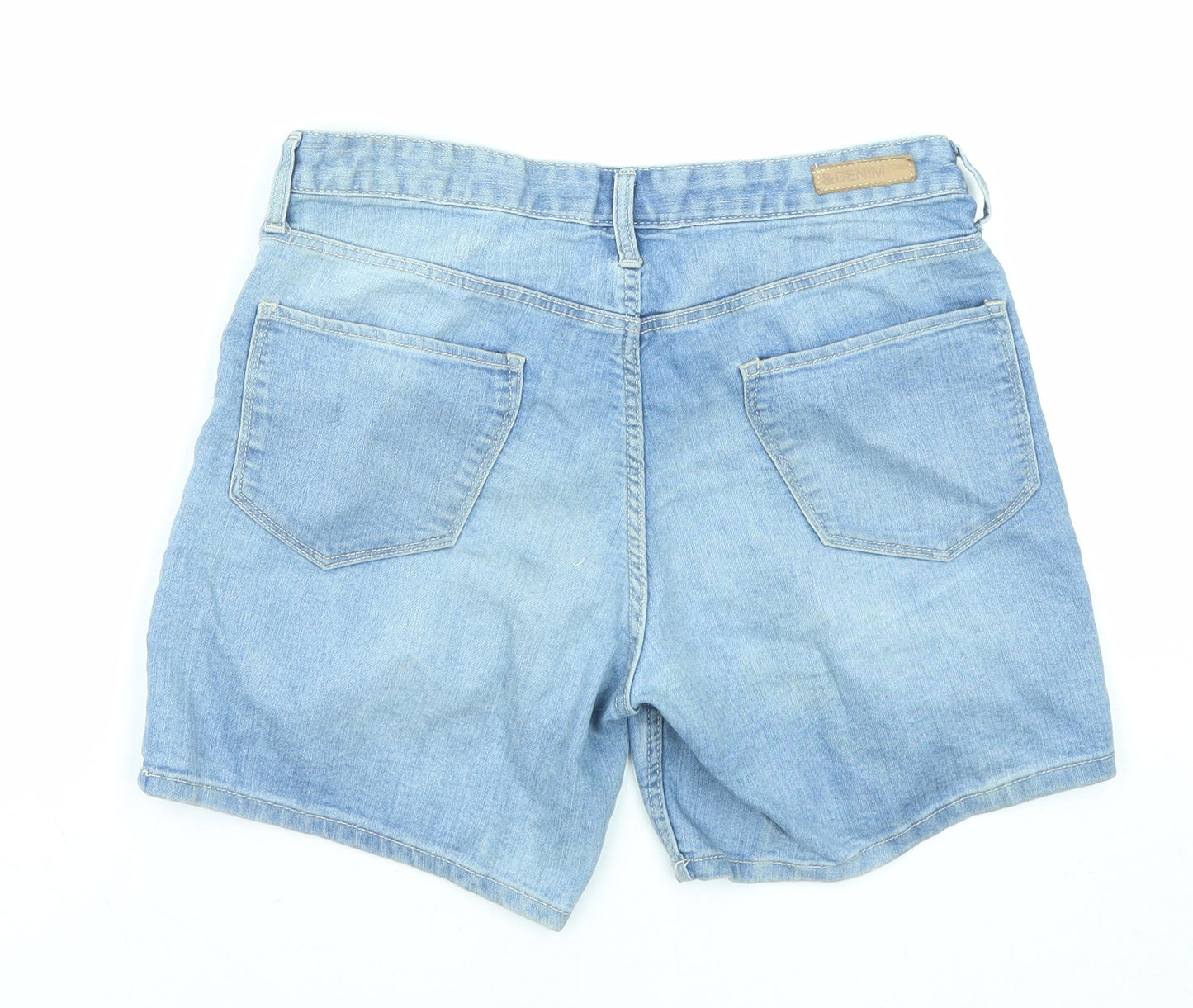 H&M Girls Blue Cotton Bermuda Shorts Size 14 Years L5 in Regular Zip
