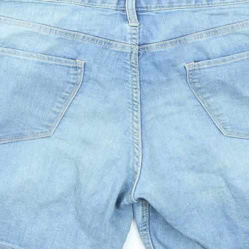 H&M Girls Blue Cotton Bermuda Shorts Size 14 Years L5 in Regular Zip