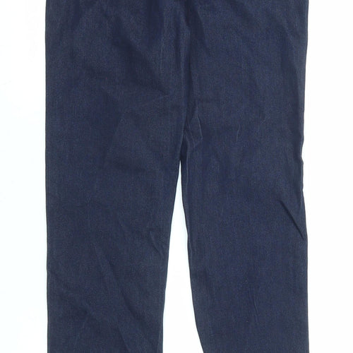 Matalan Womens Blue Cotton Straight Jeans Size 8 L29 in Regular Zip