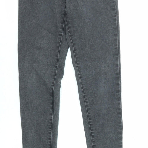 Denim & Co. Womens Black Cotton Skinny Jeans Size 4 L28 in Regular Zip - Waist 21 inches