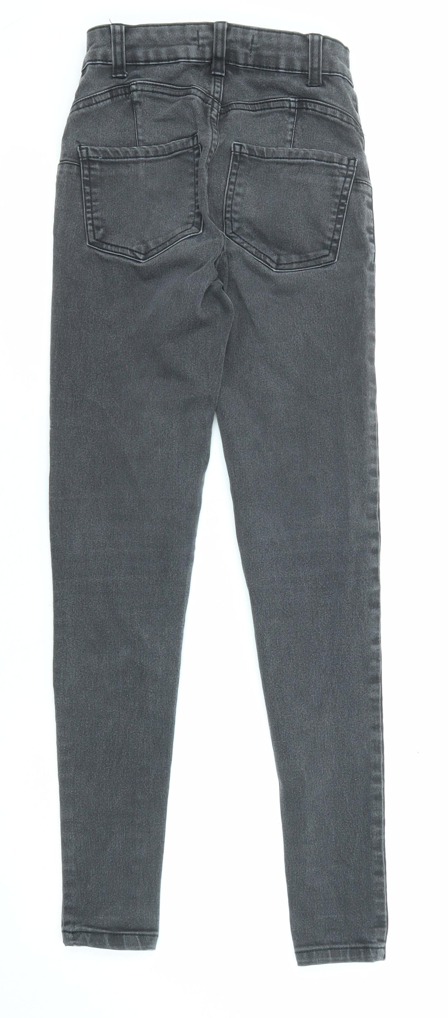 Denim & Co. Womens Black Cotton Skinny Jeans Size 4 L28 in Regular Zip - Waist 21 inches