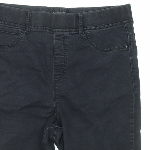 PEP&CO Womens Black Cotton Cut-Off Shorts Size 16 L11 in Regular Pull On
