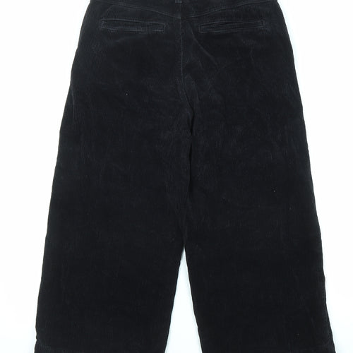 Hush Womens Black Cotton Trousers Size 12 L22 in Regular Zip