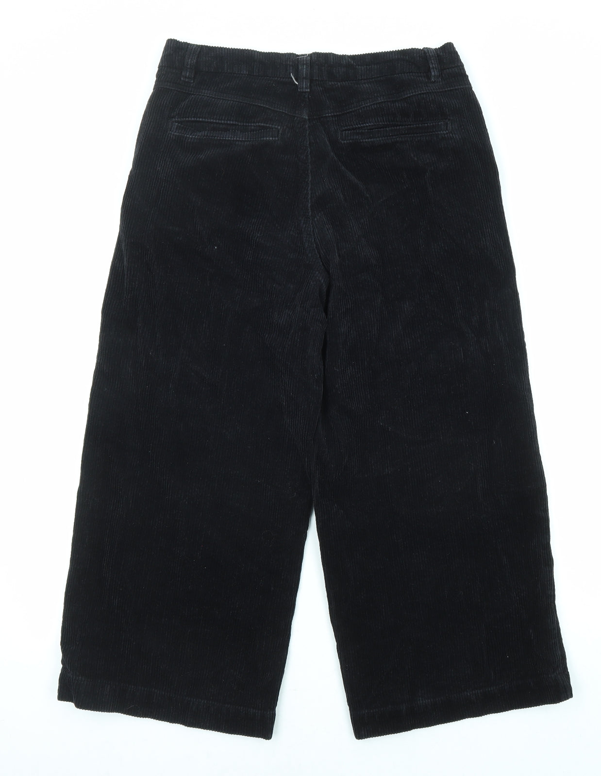 Hush Womens Black Cotton Trousers Size 12 L22 in Regular Zip