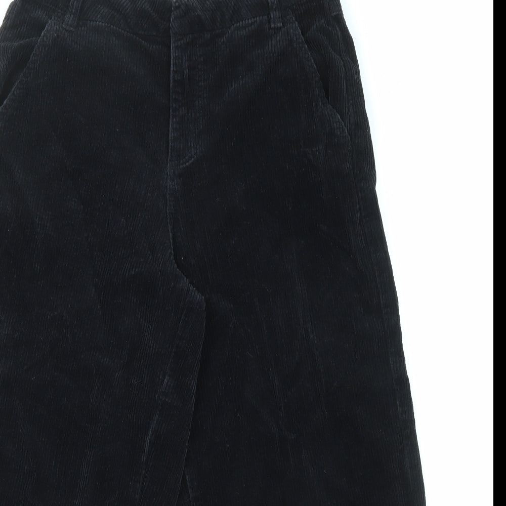 Hush Womens Black Cotton Trousers Size 12 L22 in Regular Zip